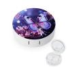 QWHJK Contact Lens Case,Purple Butterfly Print Plastic Contact Lens Case,contact Lens Care Box,ontact Lens Travel Box view 1