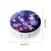 QWHJK Contact Lens Case,Purple Butterfly Print Plastic Contact Lens Case,contact Lens Care Box,ontact Lens Travel Box view 2