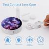 QWHJK Contact Lens Case,Purple Butterfly Print Plastic Contact Lens Case,contact Lens Care Box,ontact Lens Travel Box view 3