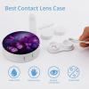 QWHJK Contact Lens Case,Purple Butterflies Print Plastic Contact Lens Case,contact Lens Care Box,ontact Lens Travel Box view 3