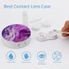 QWHJK Contact Lens Case,Marble Purple Colorful Print Plastic Contact Lens Case,contact Lens Care Box,ontact Lens Travel Box view 3
