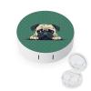 QWHJK Contact Lens Case,Pug Green Polka Dot Print Plastic Contact Lens Case,contact Lens Care Box,ontact Lens Travel Box view 1