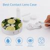 QWHJK Contact Lens Case,Fresh Lemon Print Plastic Contact Lens Case,contact Lens Care Box,ontact Lens Travel Box view 3