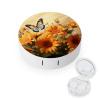 QWHJK Contact Lens Case,Cute Sunflower And Butterfly Print Plastic Contact Lens Case,contact Lens Care Box,ontact Lens Travel Box view 1