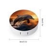 QWHJK Contact Lens Case,Dusk Dolphin Print Plastic Contact Lens Case,contact Lens Care Box,ontact Lens Travel Box view 2
