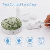 QWHJK Contact Lens Case,Herb with Dragonfly Wings Print Plastic Contact Lens Case,contact Lens Care Box,ontact Lens Travel Box view 3