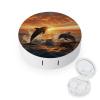 QWHJK Contact Lens Case,Dolphin Jumping Out of Water Print Plastic Contact Lens Case,contact Lens Care Box,ontact Lens Travel Box view 1