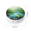 QWHJK Contact Lens Case,Frog in A Pond Print Plastic Contact Lens Case,contact Lens Care Box,ontact Lens Travel Box view 2