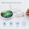 QWHJK Contact Lens Case,Frog in A Pond Print Plastic Contact Lens Case,contact Lens Care Box,ontact Lens Travel Box view 3