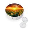 QWHJK Contact Lens Case,Sunflower Field And Sunset Print Plastic Contact Lens Case,contact Lens Care Box,ontact Lens Travel Box view 1