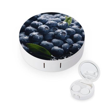 QWHJK Contact Lens Case,Delicious Blueberry Print Plastic Contact Lens Case,contact Lens Care Box,ontact Lens Travel Box