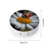 QWHJK Contact Lens Case,Ladybug Daisy Print Plastic Contact Lens Case,contact Lens Care Box,ontact Lens Travel Box view 2