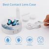 QWHJK Contact Lens Case,Blue Butterfly Print Plastic Contact Lens Case,contact Lens Care Box,ontact Lens Travel Box view 3