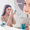 QWHJK Contact Lens Case,Blue Butterfly Print Plastic Contact Lens Case,contact Lens Care Box,ontact Lens Travel Box view 4
