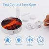 QWHJK Contact Lens Case,Red Lava Print Plastic Contact Lens Case,contact Lens Care Box,ontact Lens Travel Box view 3