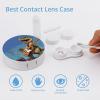 QWHJK Contact Lens Case,Dinosaur Playing Guitar Print Plastic Contact Lens Case,contact Lens Care Box,ontact Lens Travel Box view 3
