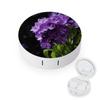 QWHJK Contact Lens Case,Purple Flower Print Plastic Contact Lens Case,contact Lens Care Box,ontact Lens Travel Box view 1