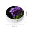 QWHJK Contact Lens Case,Purple Flower Print Plastic Contact Lens Case,contact Lens Care Box,ontact Lens Travel Box view 2