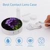 QWHJK Contact Lens Case,Purple Flower Print Plastic Contact Lens Case,contact Lens Care Box,ontact Lens Travel Box view 3