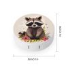 QWHJK Contact Lens Case,Raccoon Print Plastic Contact Lens Case,contact Lens Care Box,ontact Lens Travel Box view 2