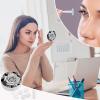QWHJK Contact Lens Case,Black White Rose Print Plastic Contact Lens Case,contact Lens Care Box,ontact Lens Travel Box view 4