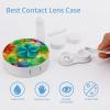 QWHJK Contact Lens Case,Rainbow Circle Shamrock Print Plastic Contact Lens Case,contact Lens Care Box,ontact Lens Travel Box view 3