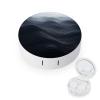 QWHJK Contact Lens Case,Deep Black Waves Print Plastic Contact Lens Case,contact Lens Care Box,ontact Lens Travel Box view 1