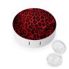 QWHJK Contact Lens Case,Red Leopard Pattern Print Plastic Contact Lens Case,contact Lens Care Box,ontact Lens Travel Box view 1