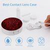 QWHJK Contact Lens Case,Red Leopard Pattern Print Plastic Contact Lens Case,contact Lens Care Box,ontact Lens Travel Box view 3