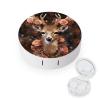 QWHJK Contact Lens Case,Deer Wearing Flowers Print Plastic Contact Lens Case,contact Lens Care Box,ontact Lens Travel Box view 1