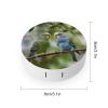 QWHJK Contact Lens Case,Blue And Green Parakeets Print Plastic Contact Lens Case,contact Lens Care Box,ontact Lens Travel Box view 2