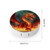 QWHJK Contact Lens Case,Dragon King in Fire Print Plastic Contact Lens Case,contact Lens Care Box,ontact Lens Travel Box view 2