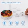 QWHJK Contact Lens Case,Dragon King in Fire Print Plastic Contact Lens Case,contact Lens Care Box,ontact Lens Travel Box view 3