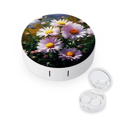 QWHJK Contact Lens Case,Daisy Plants Print Plastic Contact Lens Case,contact Lens Care Box,ontact Lens Travel Box
