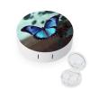QWHJK Contact Lens Case,Blue Butterfly Print Plastic Contact Lens Case,contact Lens Care Box,ontact Lens Travel Box view 1