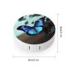QWHJK Contact Lens Case,Blue Butterfly Print Plastic Contact Lens Case,contact Lens Care Box,ontact Lens Travel Box view 2