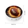 QWHJK Contact Lens Case,Flaming American Football Print Plastic Contact Lens Case,contact Lens Care Box,ontact Lens Travel Box view 2