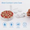 QWHJK Contact Lens Case,Popcorn Print Print Plastic Contact Lens Case,contact Lens Care Box,ontact Lens Travel Box view 3