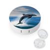 QWHJK Contact Lens Case,Jumping Up Dolphins Print Plastic Contact Lens Case,contact Lens Care Box,ontact Lens Travel Box view 1