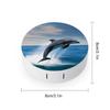 QWHJK Contact Lens Case,Jumping Up Dolphins Print Plastic Contact Lens Case,contact Lens Care Box,ontact Lens Travel Box view 2