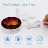 QWHJK Contact Lens Case,Fall Autumn Leaves Print Plastic Contact Lens Case,contact Lens Care Box,ontact Lens Travel Box view 3