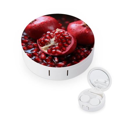 QWHJK Contact Lens Case,Pomegranate Fruit Print Plastic Contact Lens Case,contact Lens Care Box,ontact Lens Travel Box