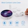 QWHJK Contact Lens Case,Purple&Blue Galaxy Print Plastic Contact Lens Case,contact Lens Care Box,ontact Lens Travel Box view 3