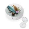QWHJK Contact Lens Case,Feather Flower Print Plastic Contact Lens Case,contact Lens Care Box,ontact Lens Travel Box view 1
