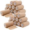 24 Rolls Self Adhesive Bandage Wrap, Vet Wrap 4 Inch for Horses Dogs Wounds Care Dressings, Elastic Self Stick Cohesive Bandage Wrap, Wrist, Sports, Ankle Tape Leg Wraps (Brown) view 1