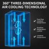50L Electric Cigar Humidity Cabinet with Smart Panel, Temperature Control Cabinet, LED Lighted Cigar Humidor, 360 Cooling Cigar Fridge with Cedar Wood Shelves & Drawers, 200 Cigars+4 wine view 3