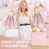 12 Pcs Pink Gift Bags with Handles and Tissue paper, Large Metallic Thank You Bag Bulk for Party Favor 11.8x10x4 in, Reusable Treat Bags for Birthday Brial Baby Shower Mothers Day & All Occasion view 2