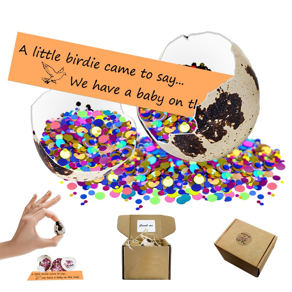 1DFAUL Surprise Quail Egg Pregnancy Announcements, Funny Baby Announcements Ideas Gifts, Quail Eggs Perfect for Grandparents Future Dad,or Friends