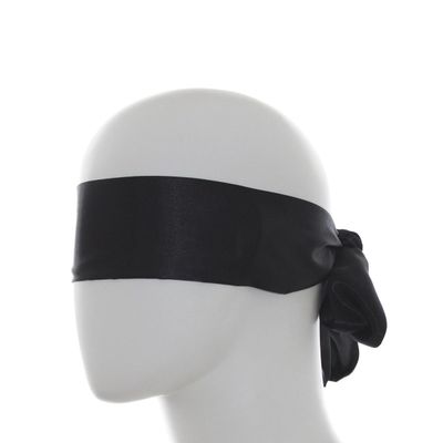 Black Silk Satin Eye Mask Adjustable Blindfold Soft Satin Eye Covers Long Ribbon Sexy Costume Accessories for Sleeping Relax