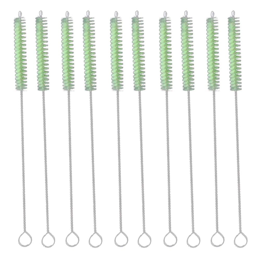 10 Pcs Nylon Pipe Tube Cleaning Brush Sippy Cup Brush Cleaner Extra Long Straw Cleaner Brush for Glass Metal Straw Green